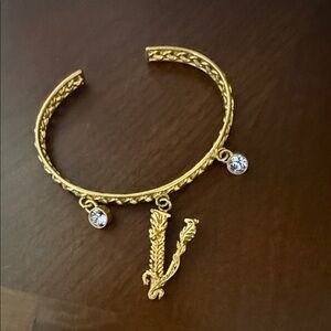 Versace gold bracelet with Swarovski’s crystals